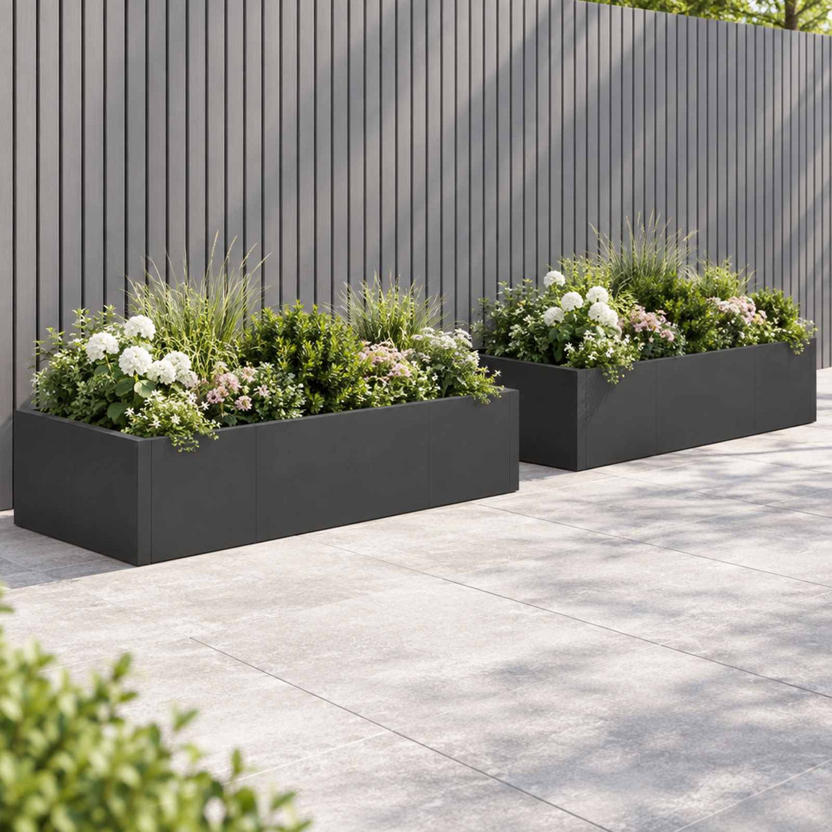 vidaXL Retaining Wall 6 pcs 200 x 100 x 40 cm Steel Black 3
