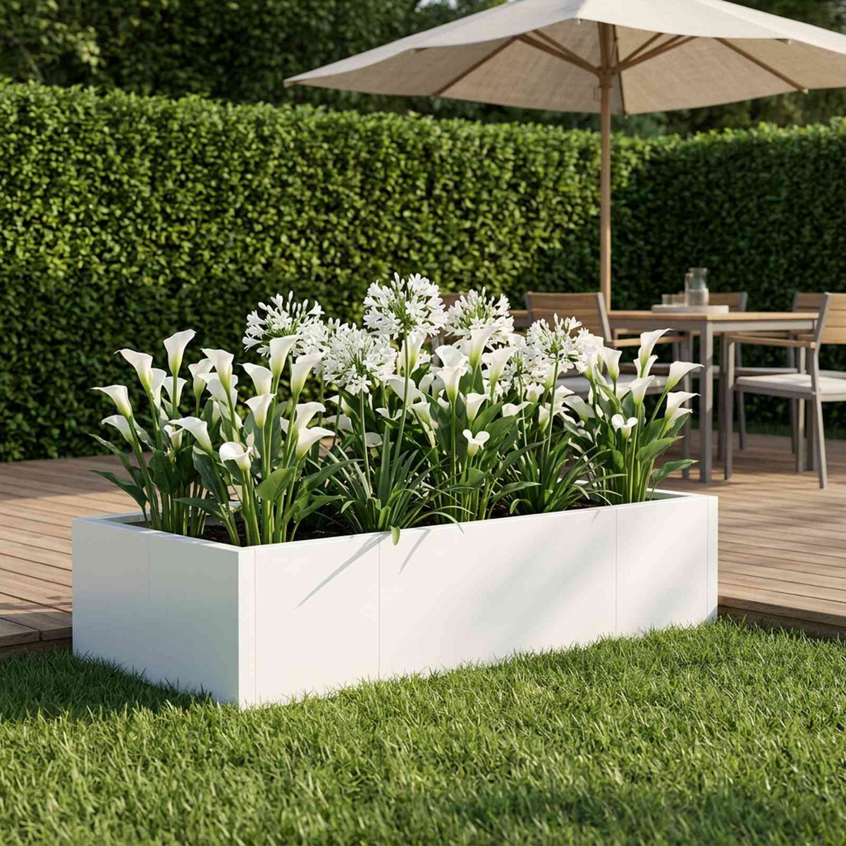 vidaXL Retaining Wall 6 pcs 200 x 100 x 40 cm Steel White 3