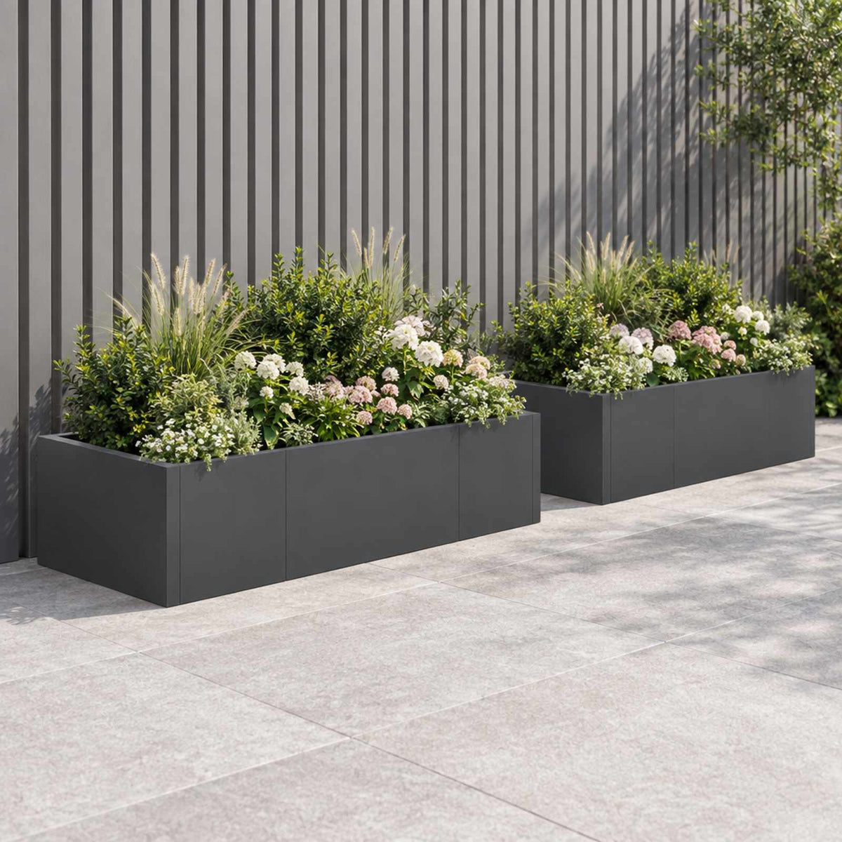 vidaXL Retaining Wall 6 pcs 200 x 100 x 40 cm Steel Anthracite 1