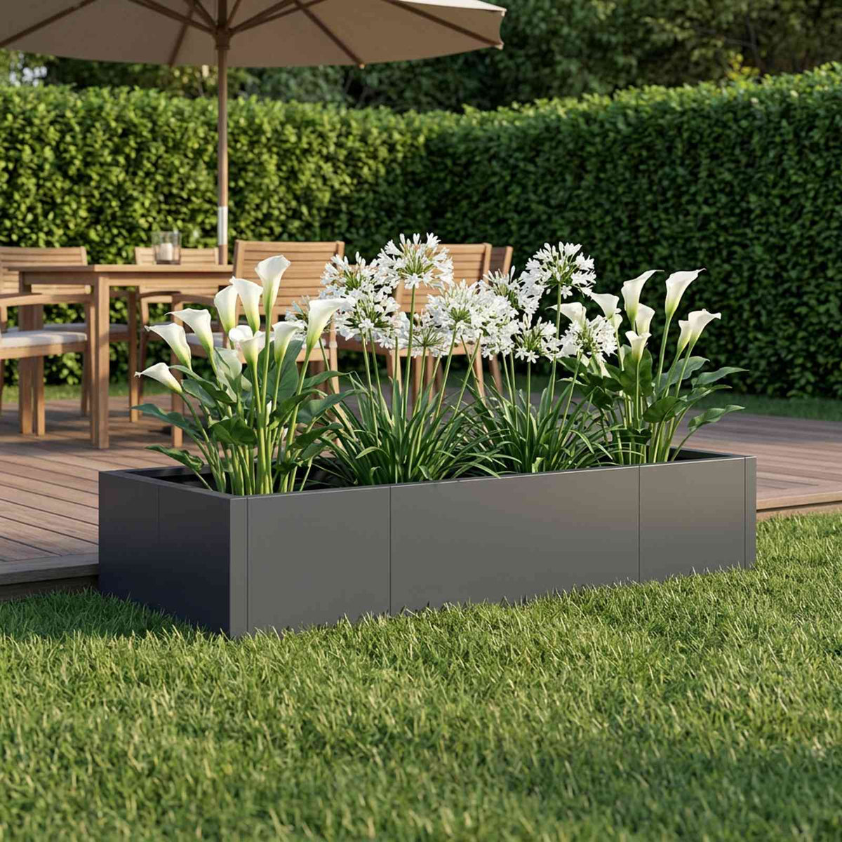 vidaXL Retaining Wall 6 pcs 200 x 100 x 40 cm Steel Anthracite 3