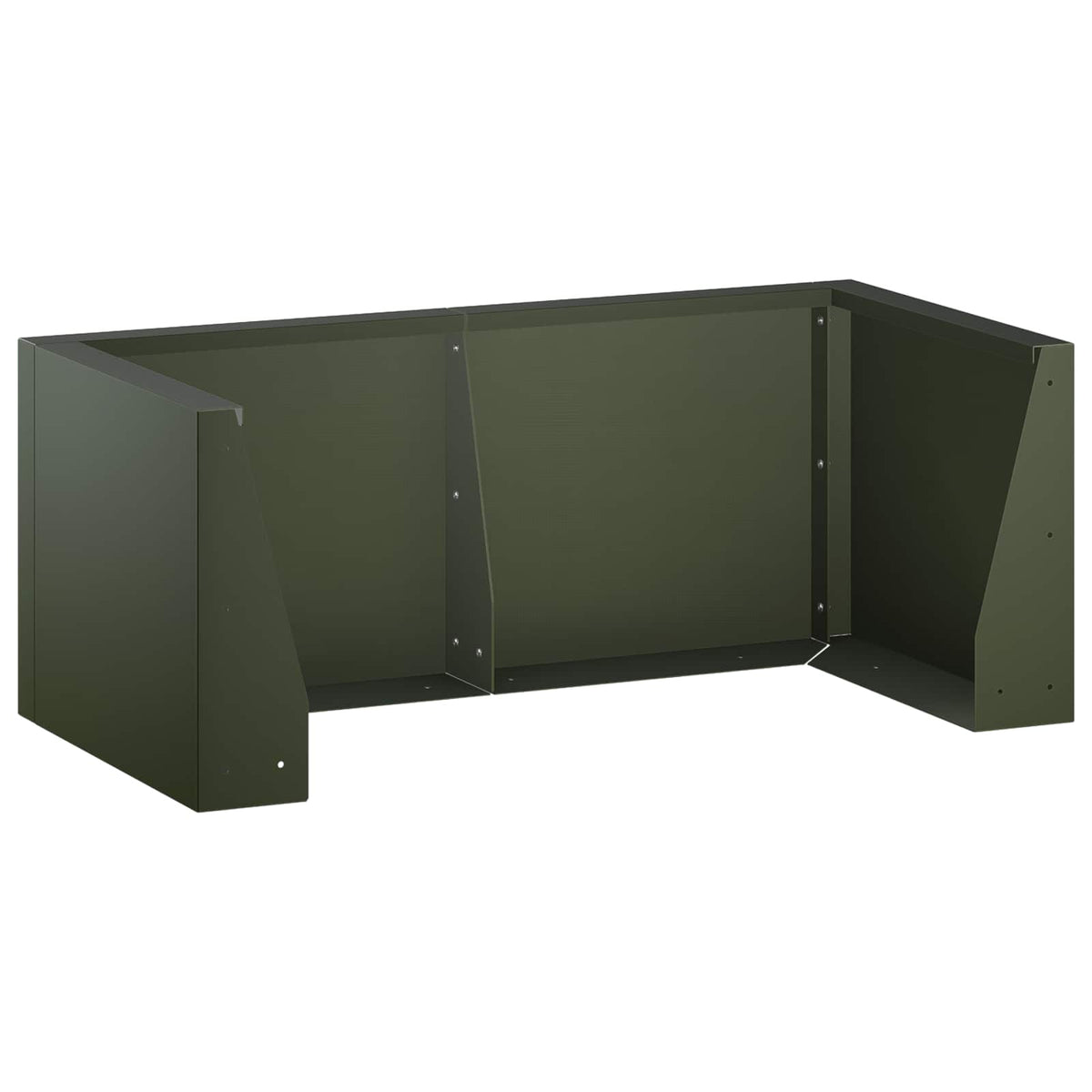 vidaXL Retaining Wall 6 pcs 200 x 100 x 40 cm Steel Olive Green 4
