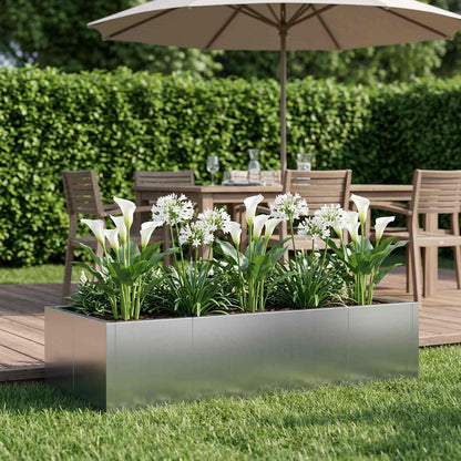 vidaXL Retaining Wall 6 pcs 200 x 100 x 40 cm Galvanised Steel Silver 1