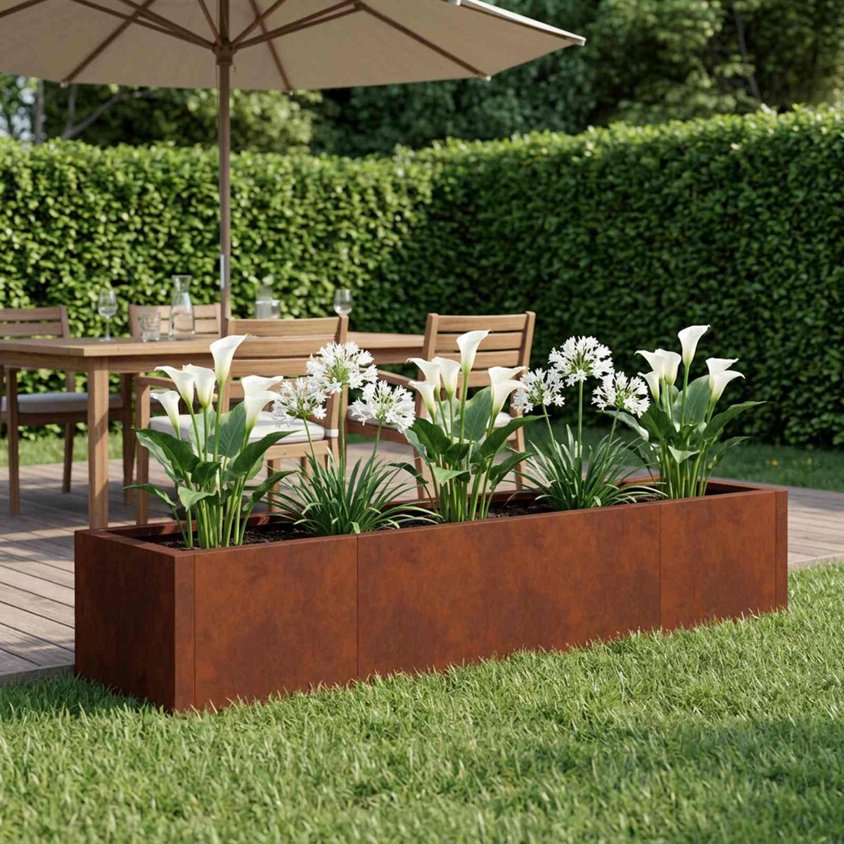 vidaXL Retaining Wall 6 pcs 200 x 100 x 40 cm Weathering Steel Rusty 1