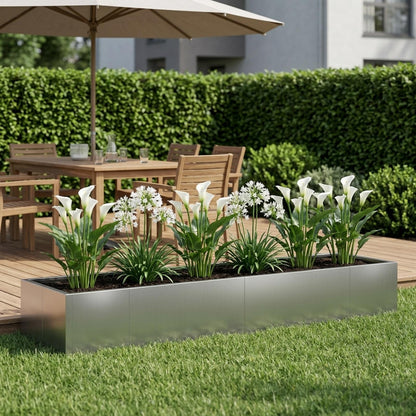 vidaXL Retaining Wall 8 pcs 300 x 100 x 30 cm Galvanised Steel Silver 3