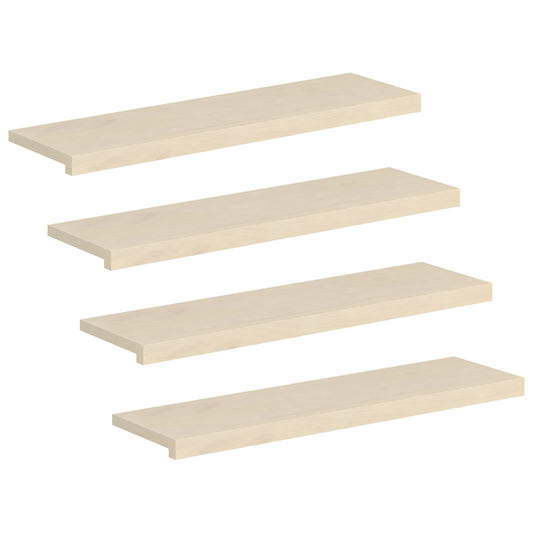 Stair Tread Solid Oak Wood Depth 30 cm 4 pcs White 90 cm