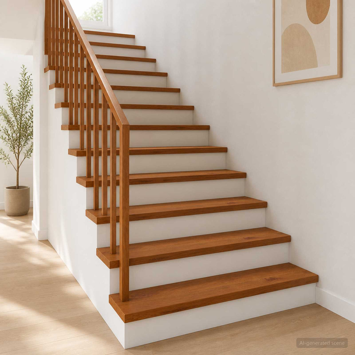 Stair Tread Solid Oak Wood Depth 30 cm 4 pcs Brown 70 cm