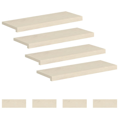 vidaXL Stair Tread 8 pcs 80 x 30 x 2 cm White Solid Oak Wood 2