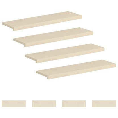 vidaXL Stair Tread 8 pcs 100 x 30 x 2 cm White Solid Oak Wood 2