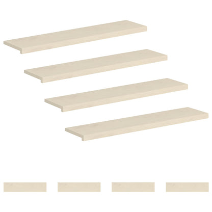 vidaXL Stair Tread 8 pcs 110 x 30 x 2 cm White Solid Oak Wood 2