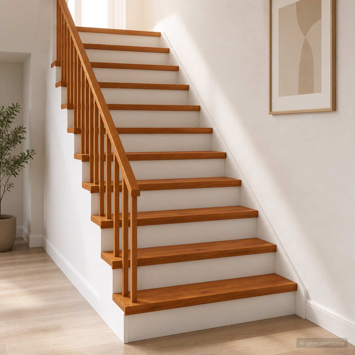 vidaXL Stair Tread 8 pcs 110 x 25 x 2 cm Brown Solid Oak Wood 1