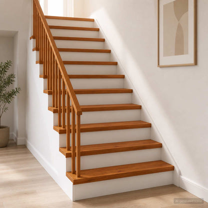 vidaXL Stair Tread 8 pcs 100 x 30 x 2 cm Brown Solid Oak Wood 1