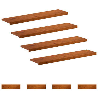 vidaXL Stair Tread 8 pcs 110 x 25 x 2 cm Brown Solid Oak Wood 2