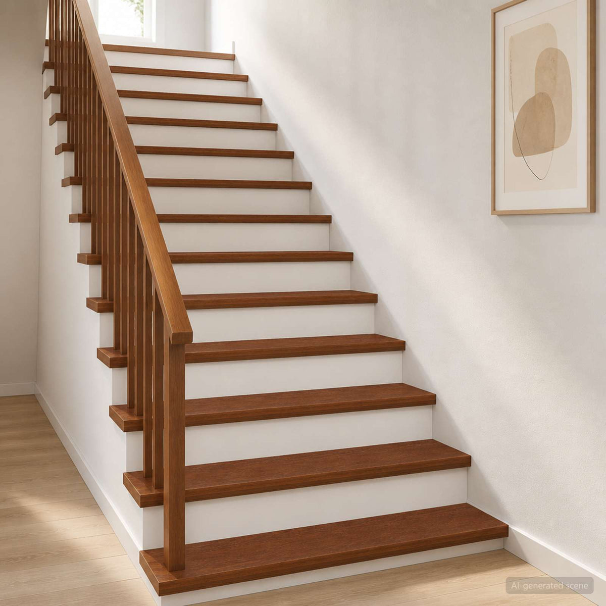 vidaXL Stair Tread 8 pcs 110 x 30 x 2 cm Dark Brown Solid Oak Wood 1