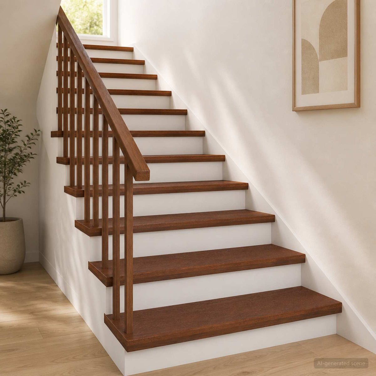vidaXL Stair Tread 12 pcs 80 x 25 x 2 cm Dark Brown Solid Oak Wood 1