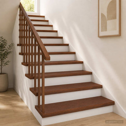 vidaXL Stair Tread 12 pcs 80 x 25 x 2 cm Dark Brown Solid Oak Wood 1