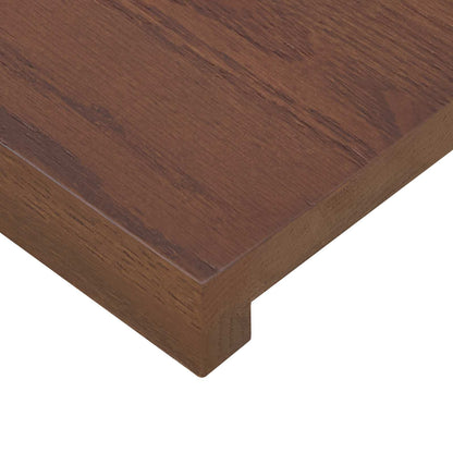 vidaXL Stair Tread 12 pcs 70 x 25 x 2 cm Dark Brown Solid Oak Wood 6