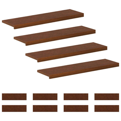 vidaXL Stair Tread 12 pcs 90 x 25 x 2 cm Dark Brown Solid Oak Wood 2