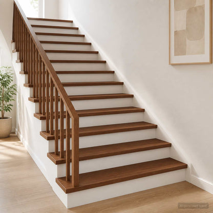 vidaXL Stair Tread Solid Oak Wood Depth 25 cm 12 pcs Dark Brown