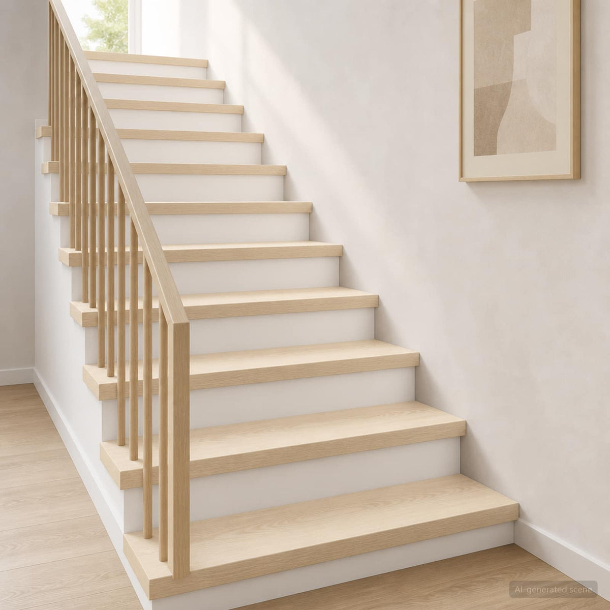 Stair Tread Solid Oak Wood Depth 30 cm 16 pcs White 70 cm