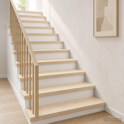 Stair Tread Solid Oak Wood Depth 30 cm 16 pcs White 70 cm