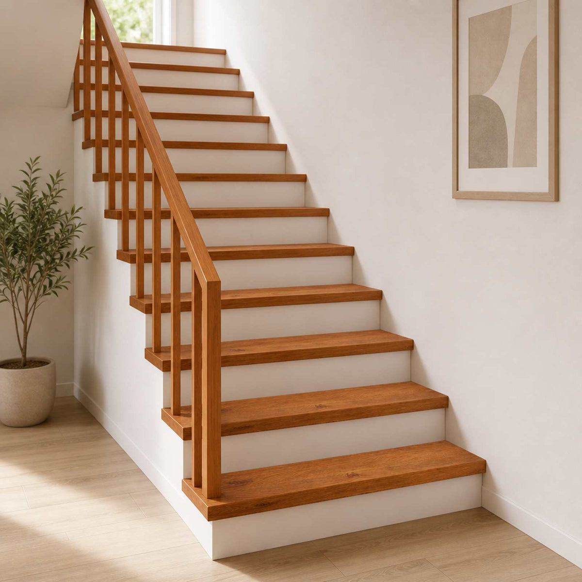 Stair Tread Solid Oak Wood Depth 25 cm 16 pcs Brown 110 cm