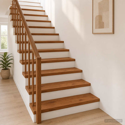 Stair Tread Solid Oak Wood Depth 25 cm 20 pcs Brown 70 cm
