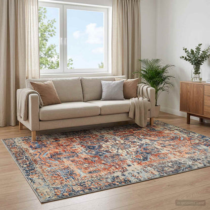 Rug ORIZ 100% Polyester Width 200 cm Orange 200 cm
