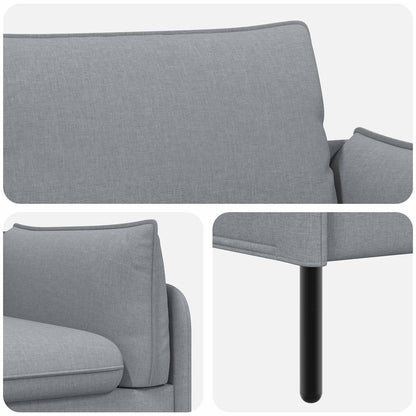 vidaXL 2-Seater Sofa Light Grey 188 x 81 x 89 cm Fabric 6