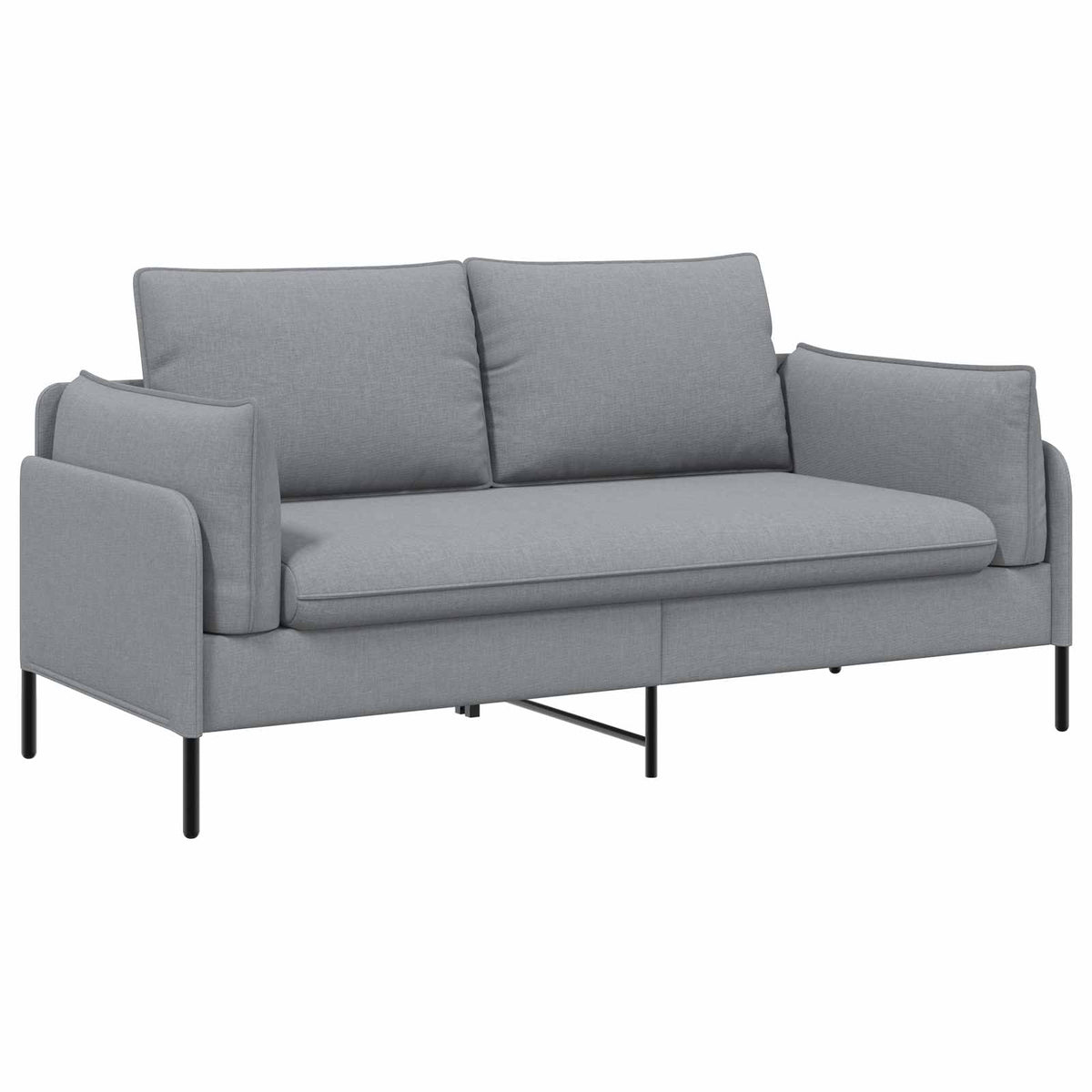 vidaXL 2-Seater Sofa Light Grey 188 x 81 x 89 cm Fabric 2