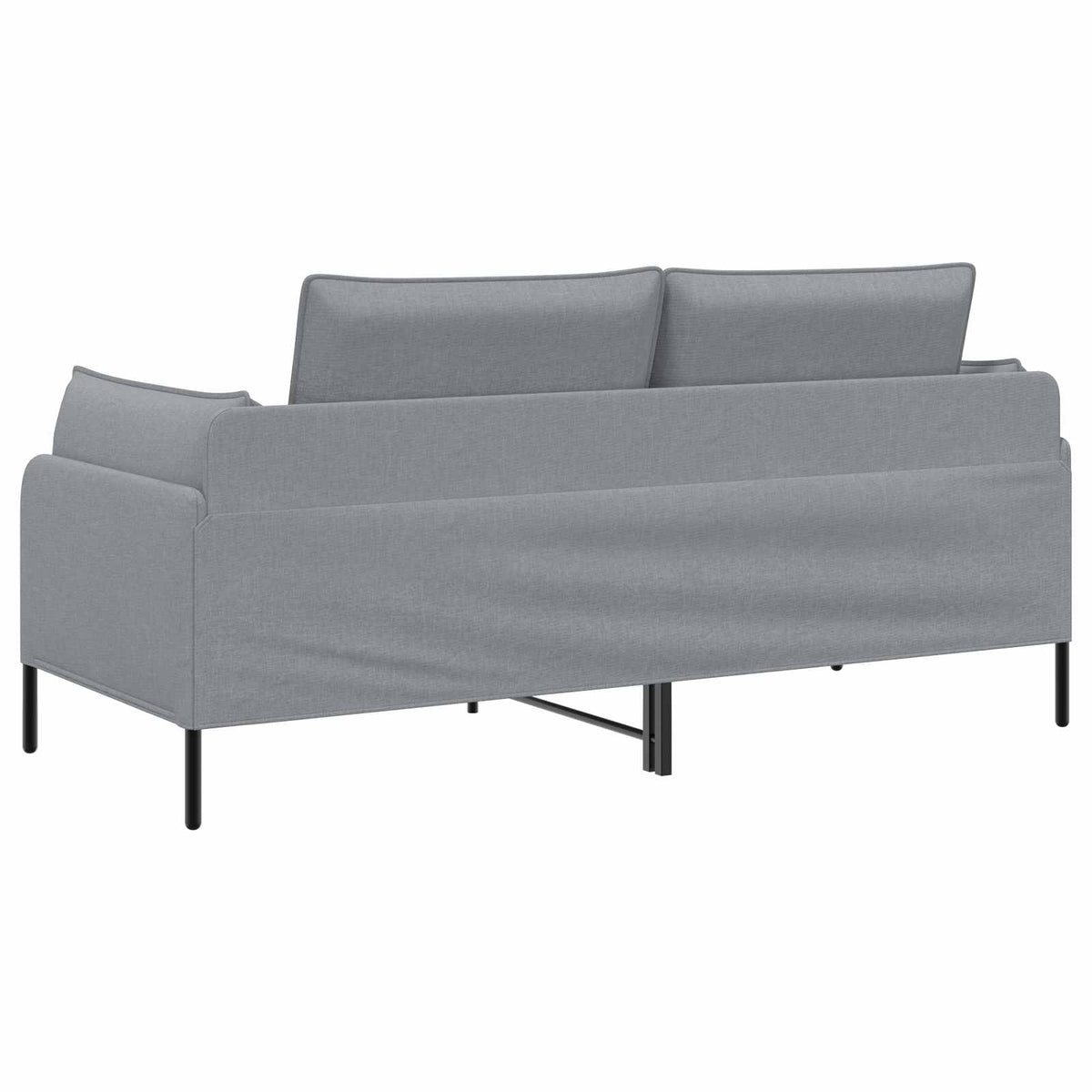 vidaXL 2-Seater Sofa Light Grey 188 x 81 x 89 cm Fabric 5