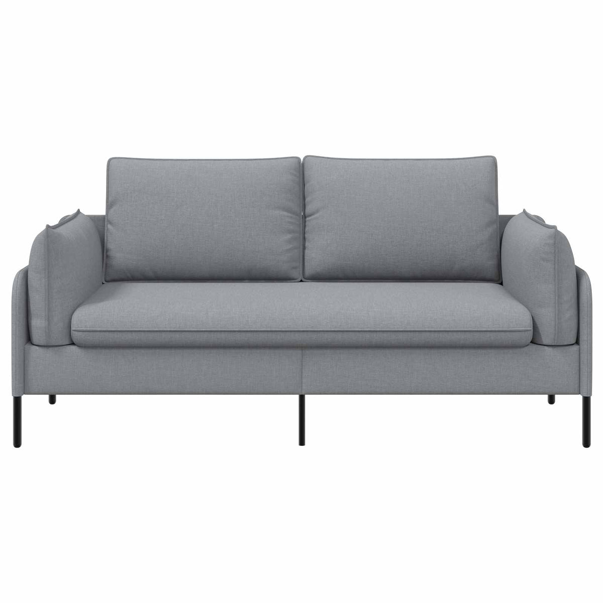 vidaXL 2-Seater Sofa Light Grey 188 x 81 x 89 cm Fabric 3