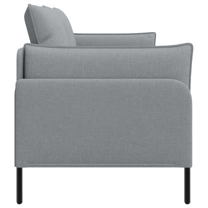vidaXL 2-Seater Sofa Light Grey 188 x 81 x 89 cm Fabric 4