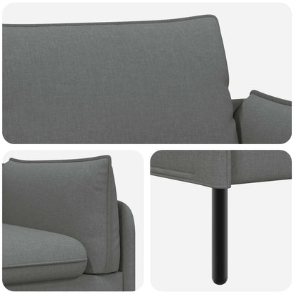 vidaXL 2-Seater Sofa Dark Grey 188 x 81 x 89 cm Fabric 6