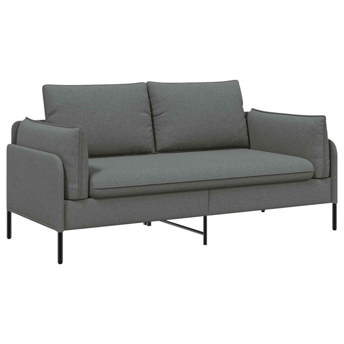 vidaXL 2-Seater Sofa Dark Grey 188 x 81 x 89 cm Fabric 2