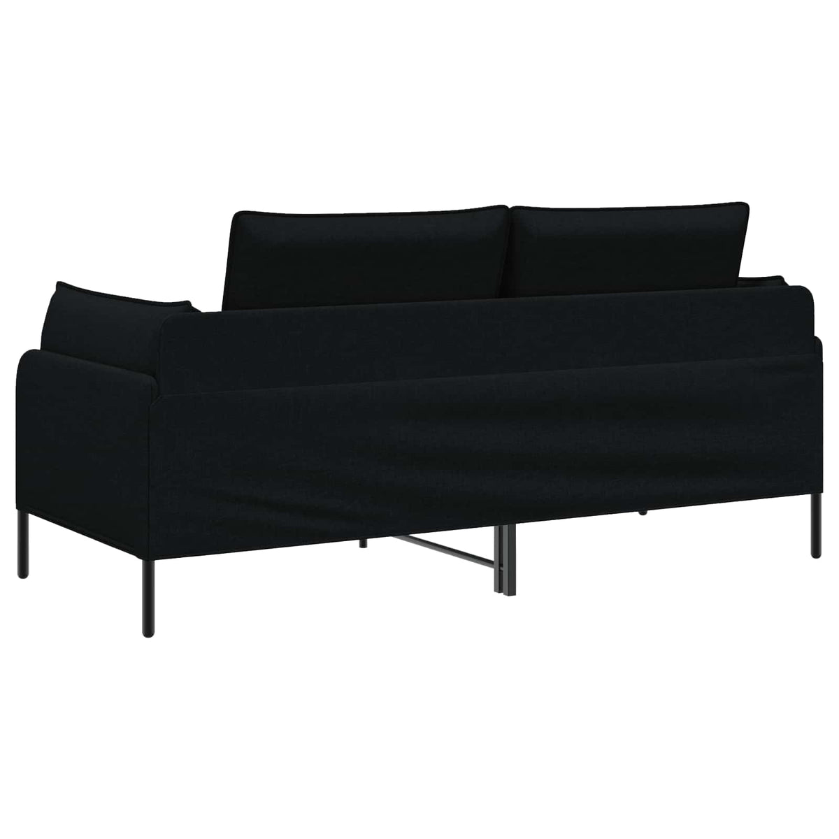 vidaXL 2-Seater Sofa Black 188 x 81 x 89 cm Fabric 5