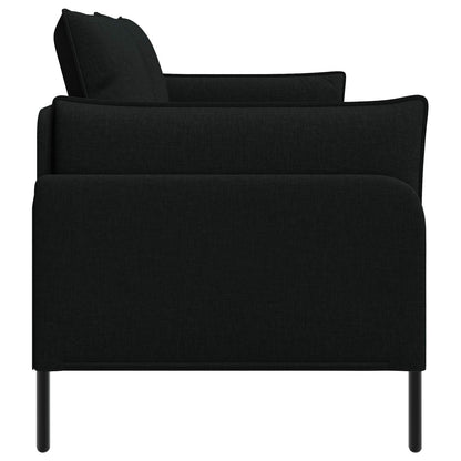 vidaXL 2-Seater Sofa Black 188 x 81 x 89 cm Fabric 4