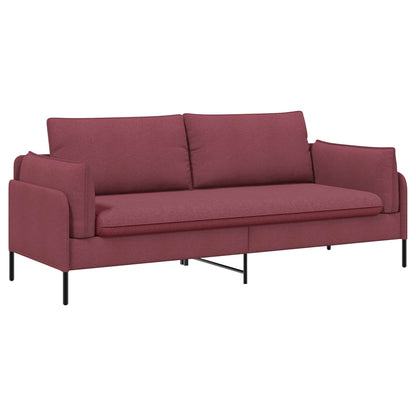 vidaXL 2-Seater Sofa Wine Red 188 x 81 x 89 cm Fabric 2