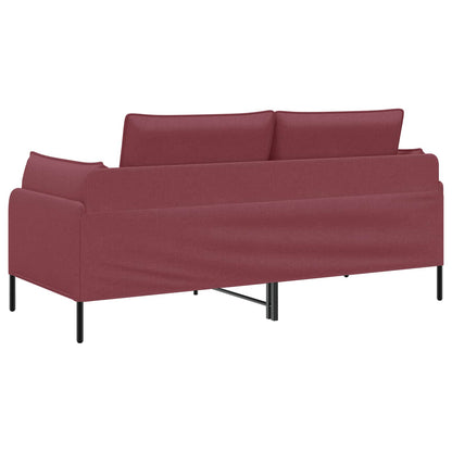 vidaXL 2-Seater Sofa Wine Red 188 x 81 x 89 cm Fabric 5