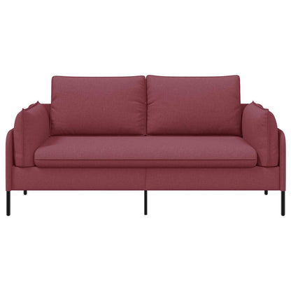 vidaXL 2-Seater Sofa Wine Red 188 x 81 x 89 cm Fabric 3