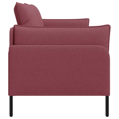 vidaXL 2-Seater Sofa Wine Red 188 x 81 x 89 cm Fabric 4