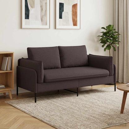 vidaXL 2-Seater Sofa Dark Brown 188 x 81 x 89 cm Fabric 1