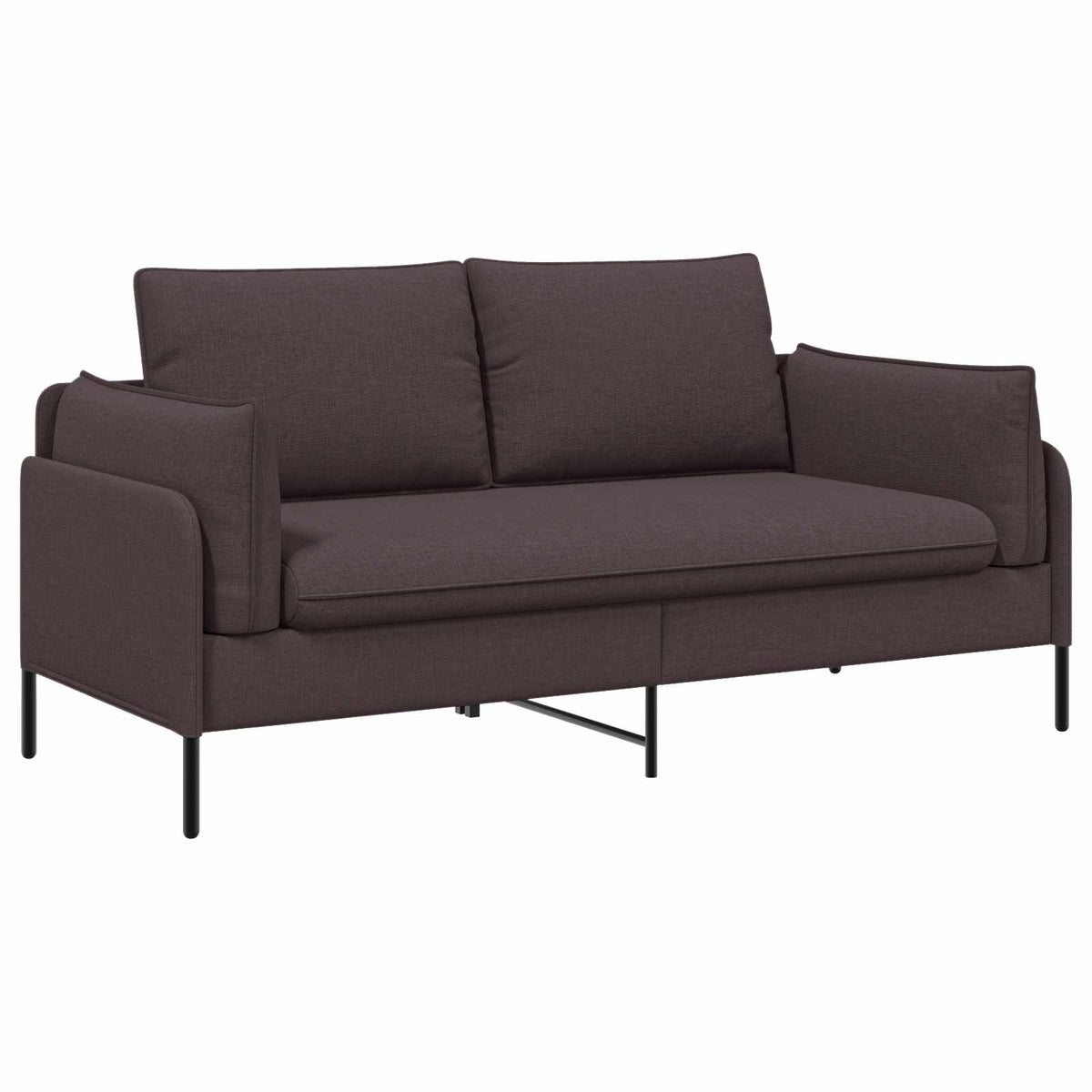 vidaXL 2-Seater Sofa Dark Brown 188 x 81 x 89 cm Fabric 2