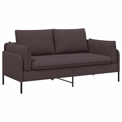 vidaXL 2-Seater Sofa Dark Brown 188 x 81 x 89 cm Fabric 2