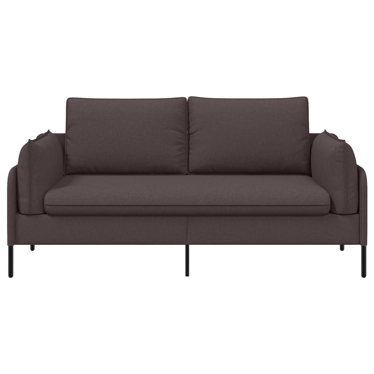 vidaXL 2-Seater Sofa Dark Brown 188 x 81 x 89 cm Fabric 3