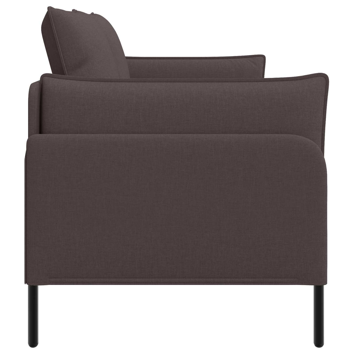 vidaXL 2-Seater Sofa Dark Brown 188 x 81 x 89 cm Fabric 4