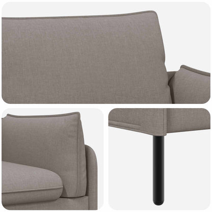 vidaXL 2-Seater Sofa Taupe 188 x 81 x 89 cm Fabric 6