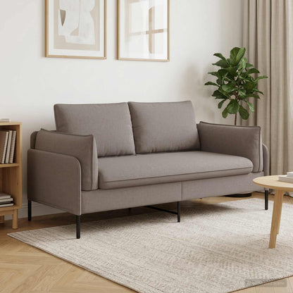 vidaXL 2-Seater Sofa Taupe 188 x 81 x 89 cm Fabric 1