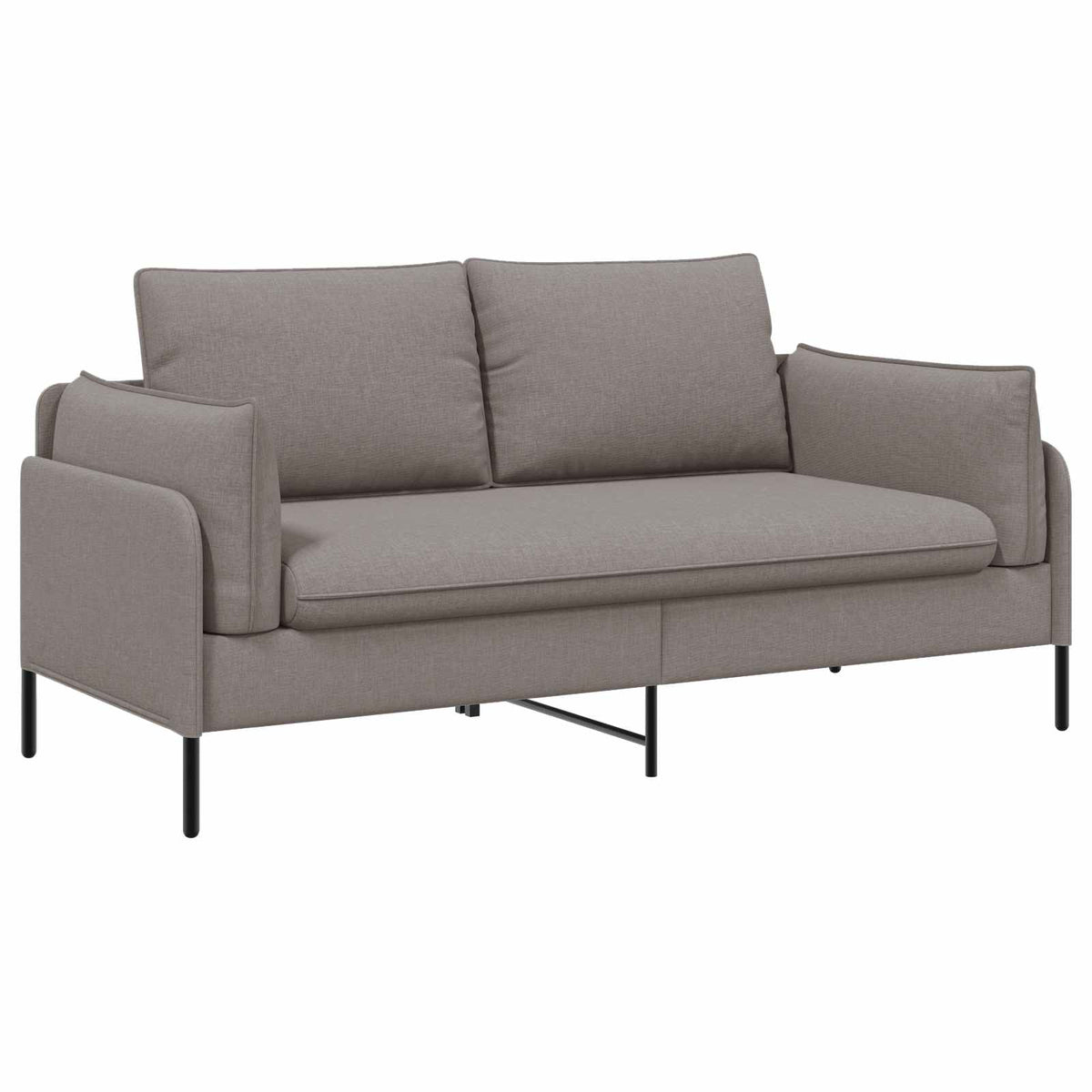 vidaXL 2-Seater Sofa Taupe 188 x 81 x 89 cm Fabric 2
