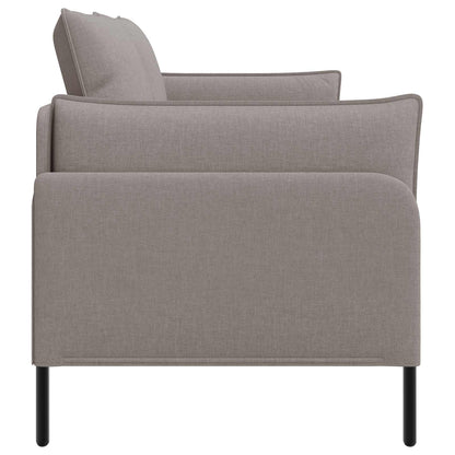 vidaXL 2-Seater Sofa Taupe 188 x 81 x 89 cm Fabric 4