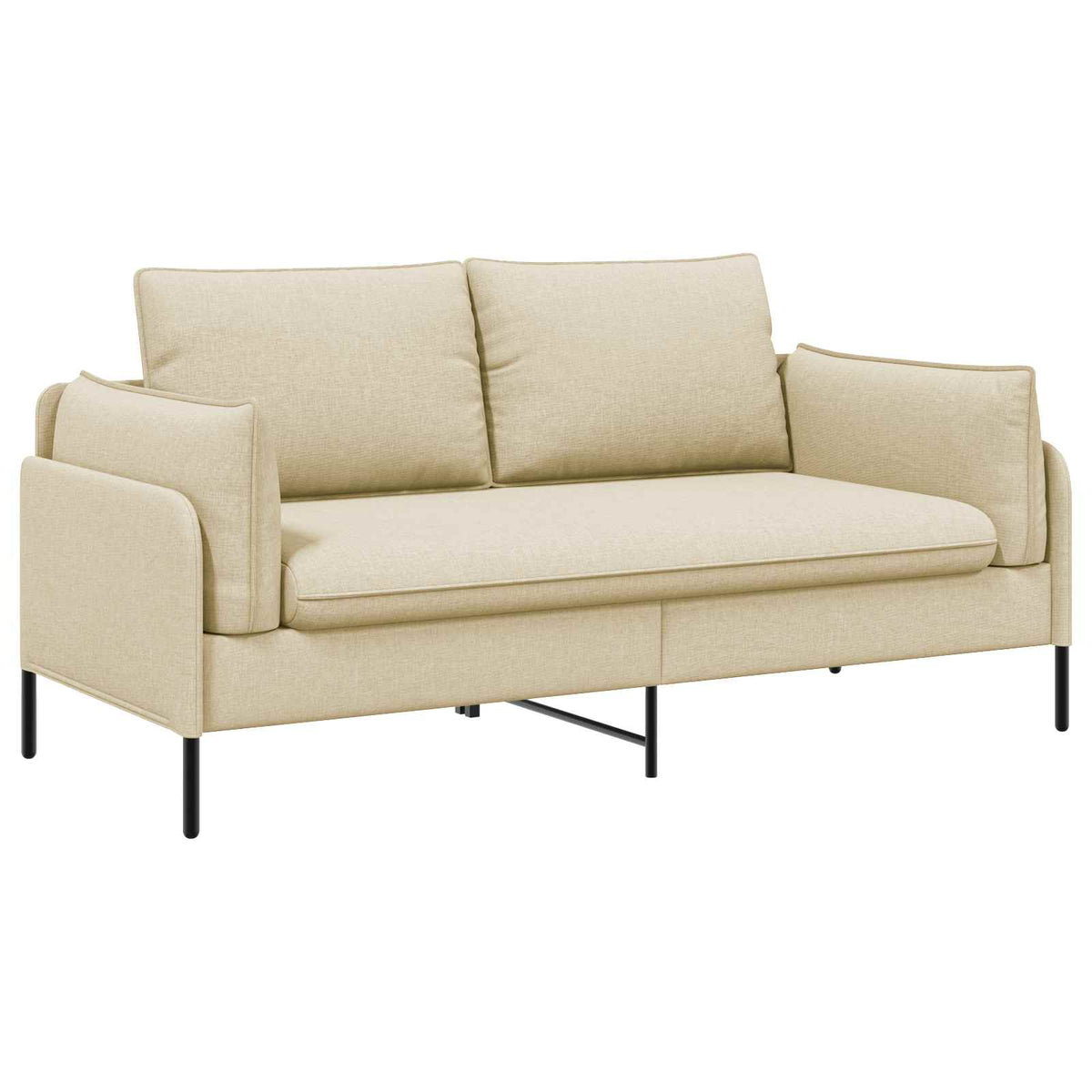 vidaXL 2-Seater Sofa Cream 188 x 81 x 89 cm Fabric 2